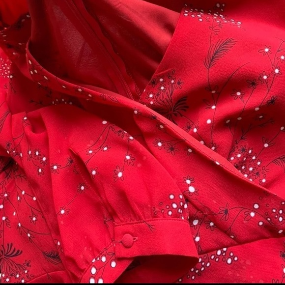 Madewell Hazelwood Floral RED NWT - Picture 11 of 14